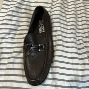 Men’s brown Ferragamo loafers great shape